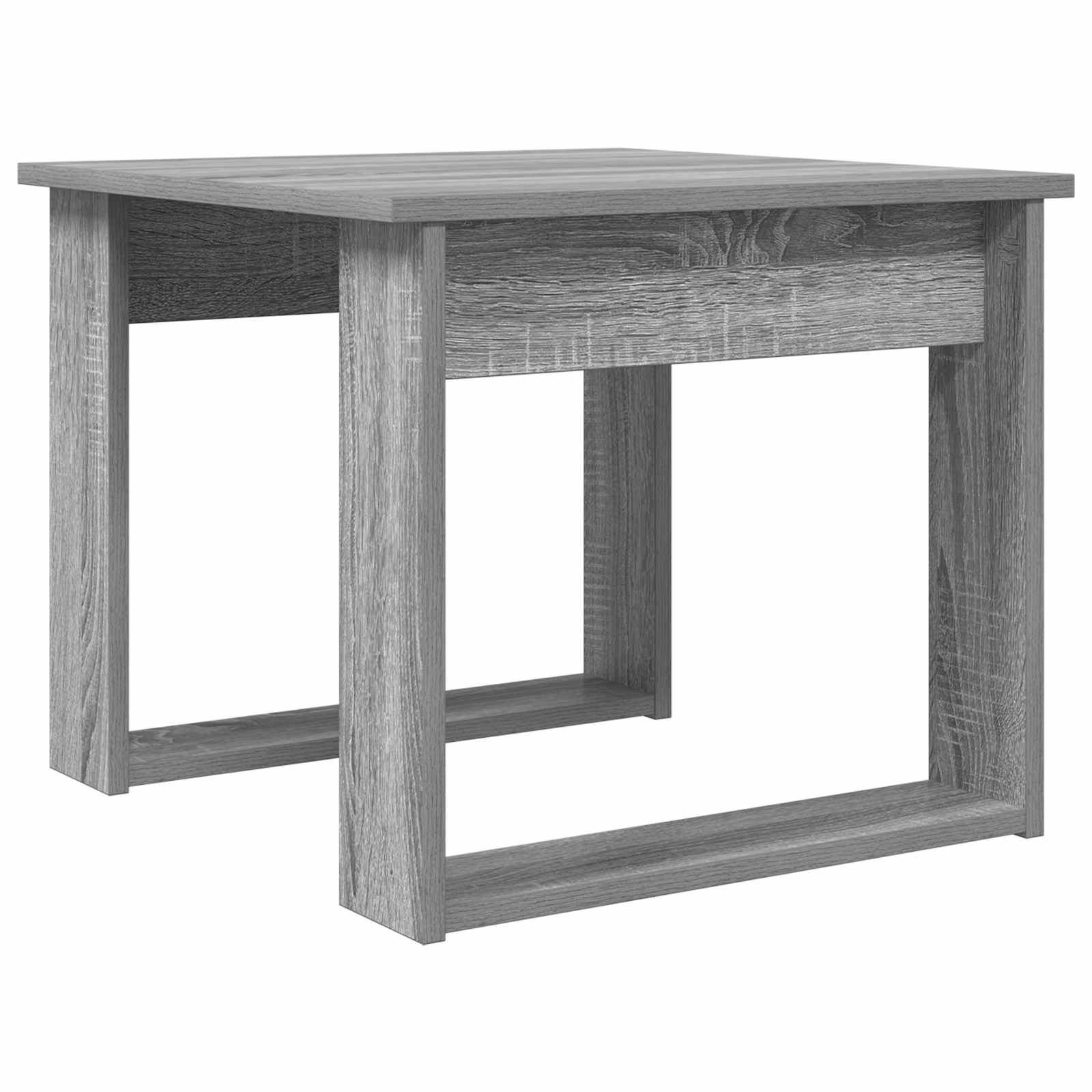 vidaXL Zestaw stolików kawowych 2 pcs Szary Sonoma