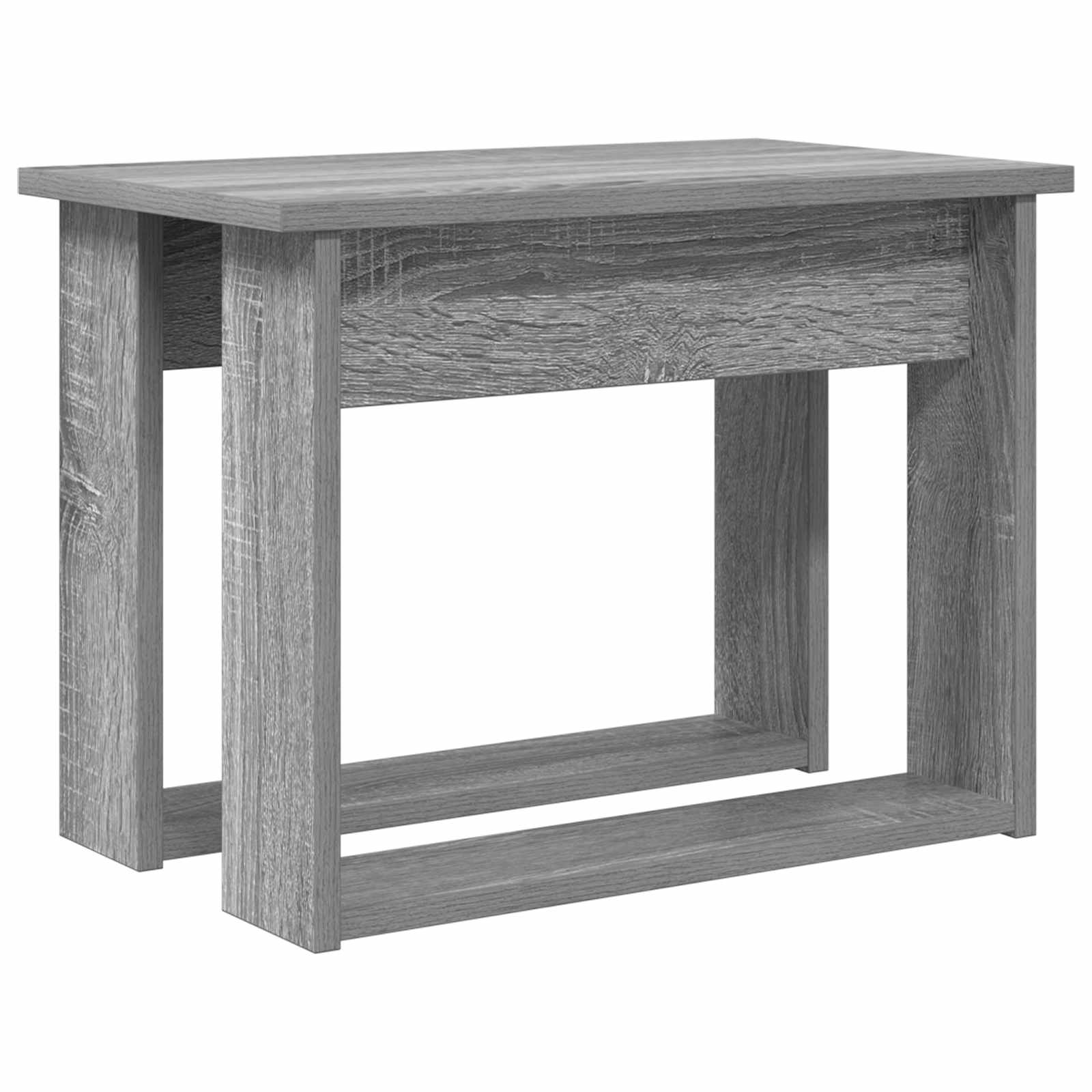 vidaXL Zestaw stolików kawowych 2 pcs Szary Sonoma