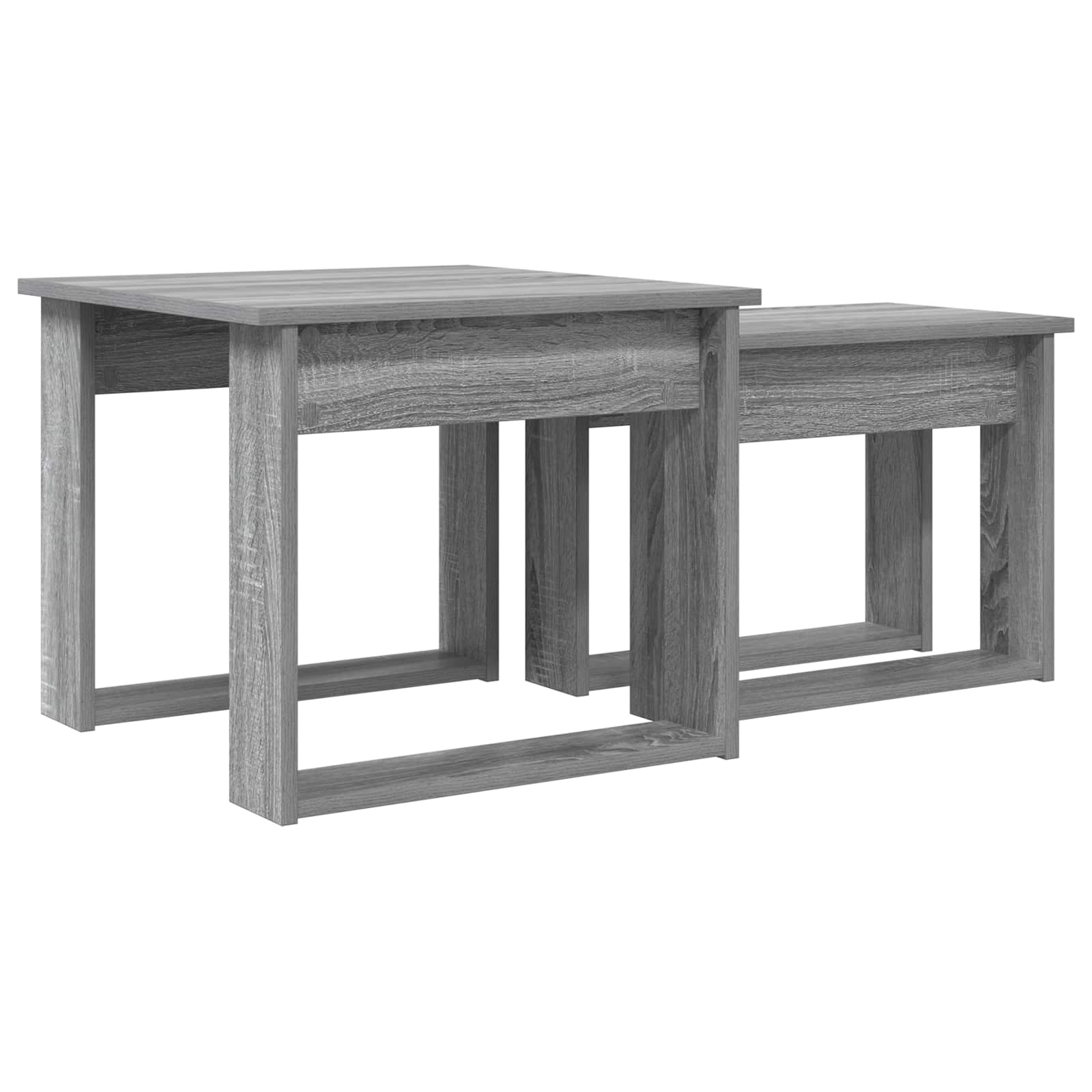 vidaXL Zestaw stolików kawowych 2 pcs Szary Sonoma