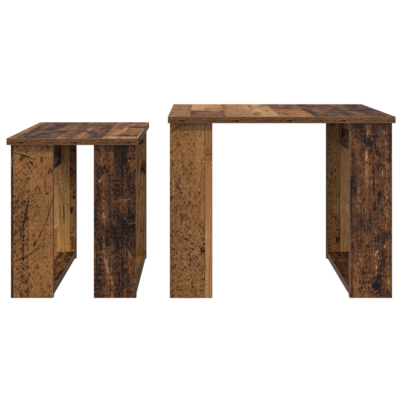 vidaXL Zestaw stolików kawowych 2 pcs Stare drewno
