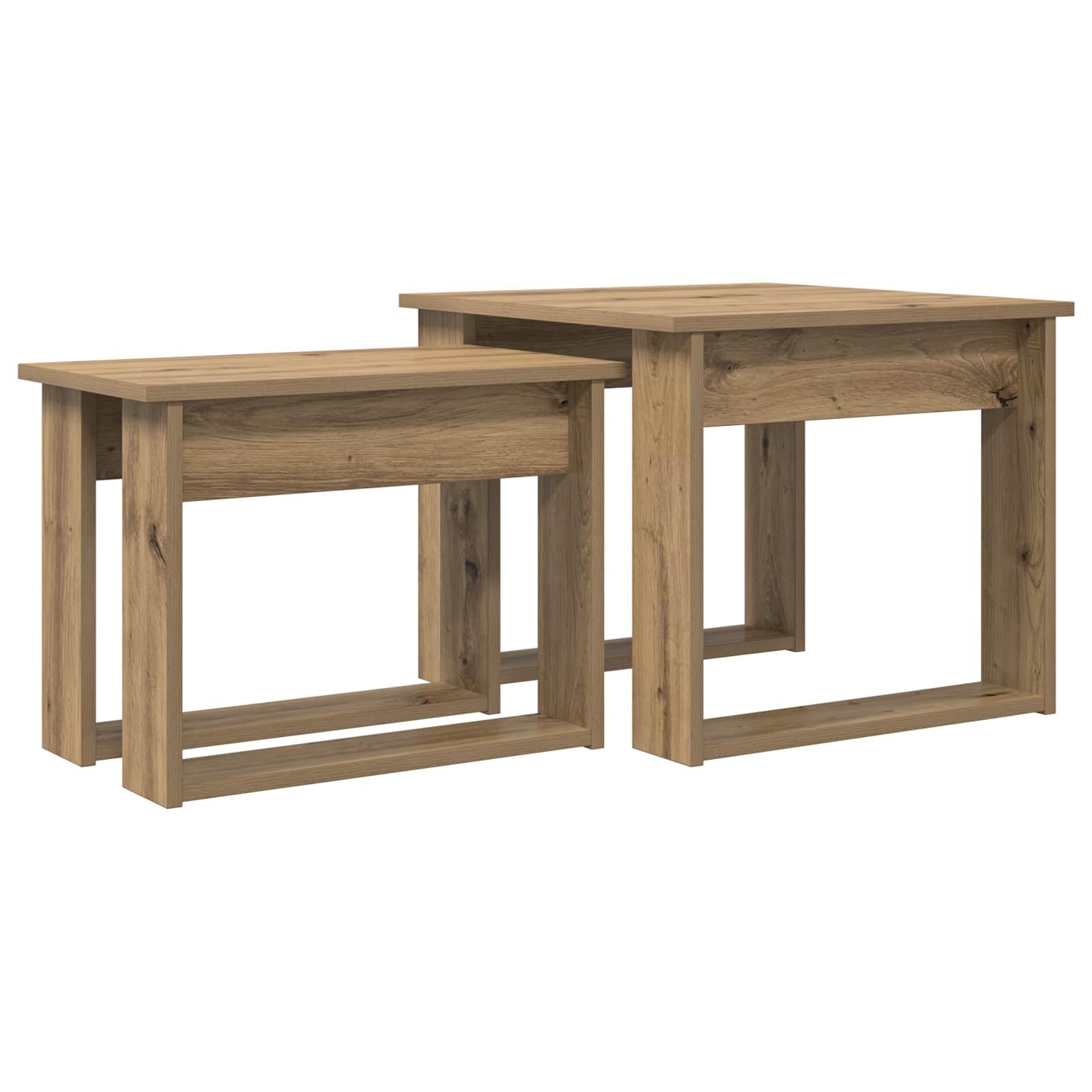 vidaXL Zestaw stolików kawowych 2 pcs Dąb rzemieślniczy