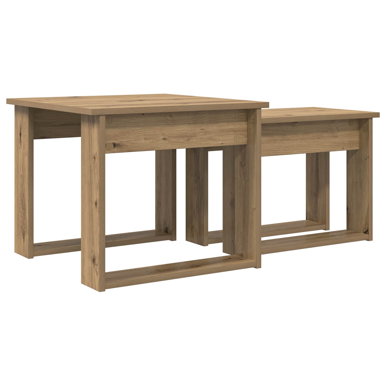 vidaXL Zestaw stolików kawowych 2 pcs Dąb rzemieślniczy