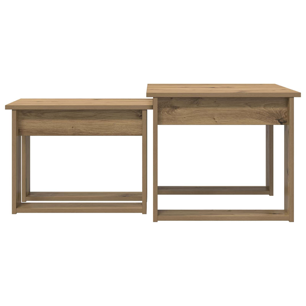vidaXL Zestaw stolików kawowych 2 pcs Dąb rzemieślniczy