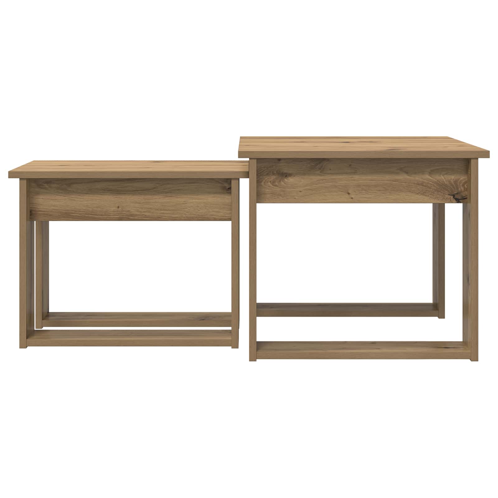 vidaXL Zestaw stolików kawowych 2 pcs Dąb rzemieślniczy