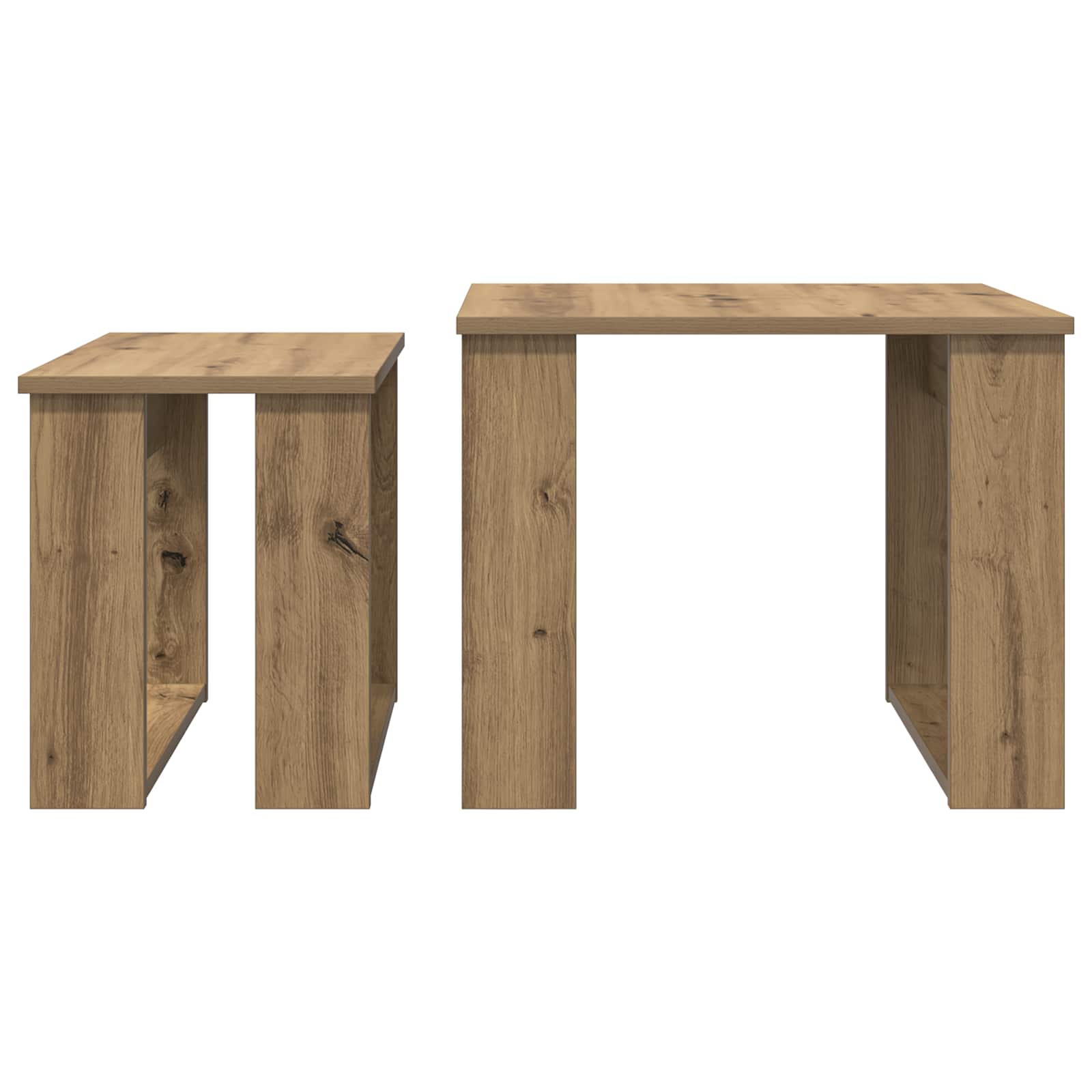 vidaXL Zestaw stolików kawowych 2 pcs Dąb rzemieślniczy