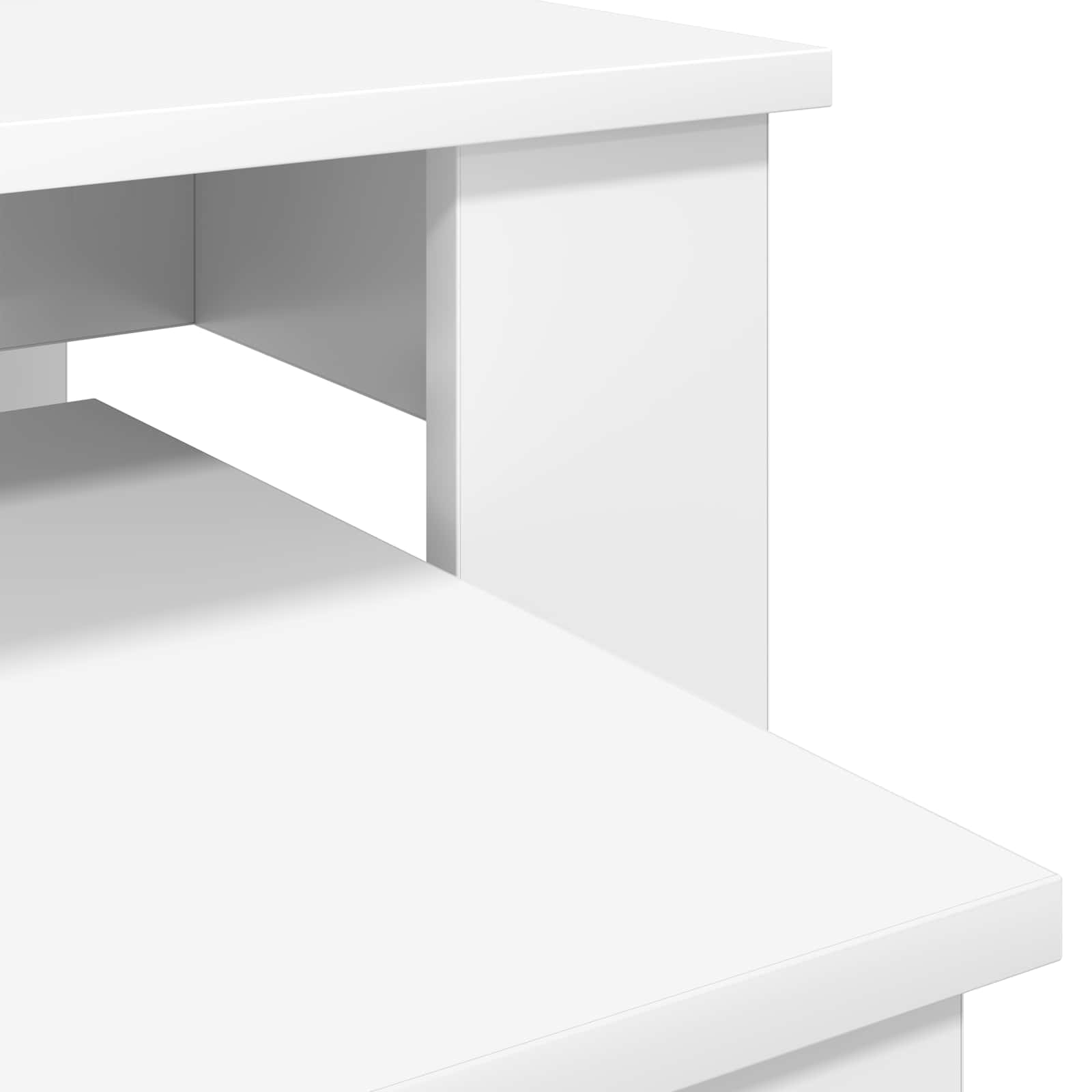 vidaXL Zestaw stolików kawowych 2 pcs Biały Materiał drewnopochodny
