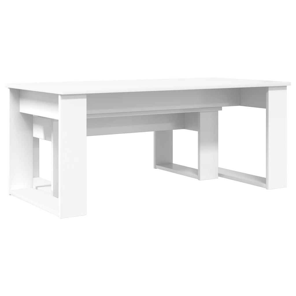 vidaXL Zestaw stolików kawowych 2 pcs Biały Materiał drewnopochodny