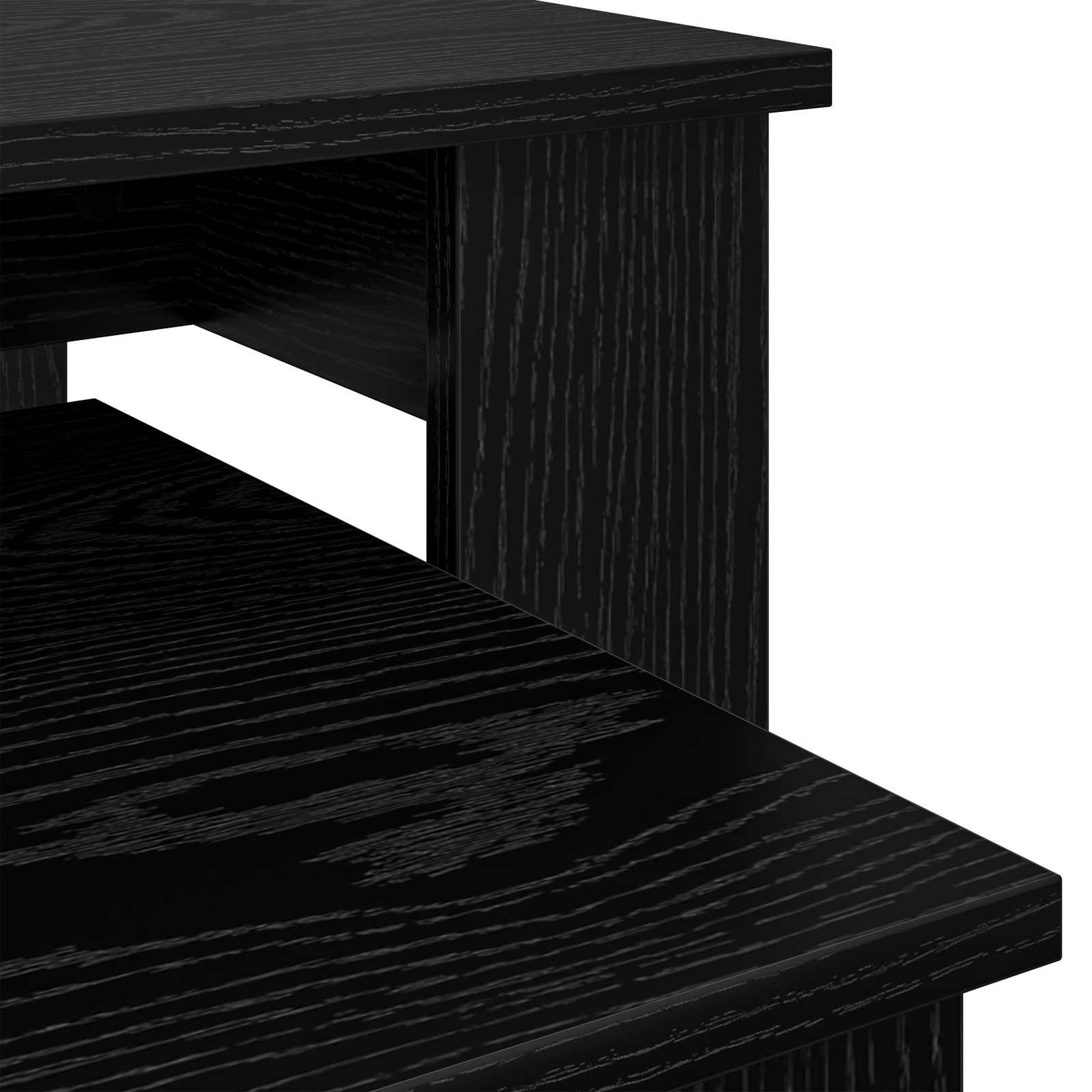 vidaXL Zestaw stolików kawowych 2 pcs Czarny Dąb