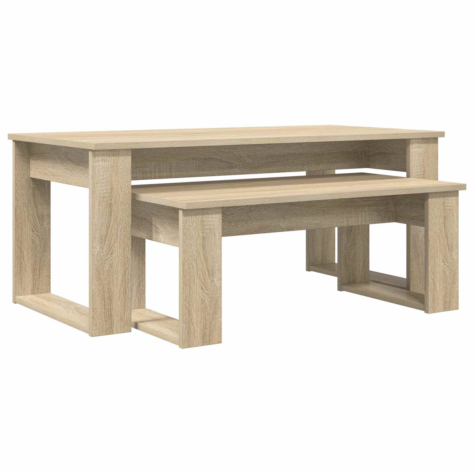 vidaXL Zestaw stolików kawowych 2 pcs Dąb Sonoma
