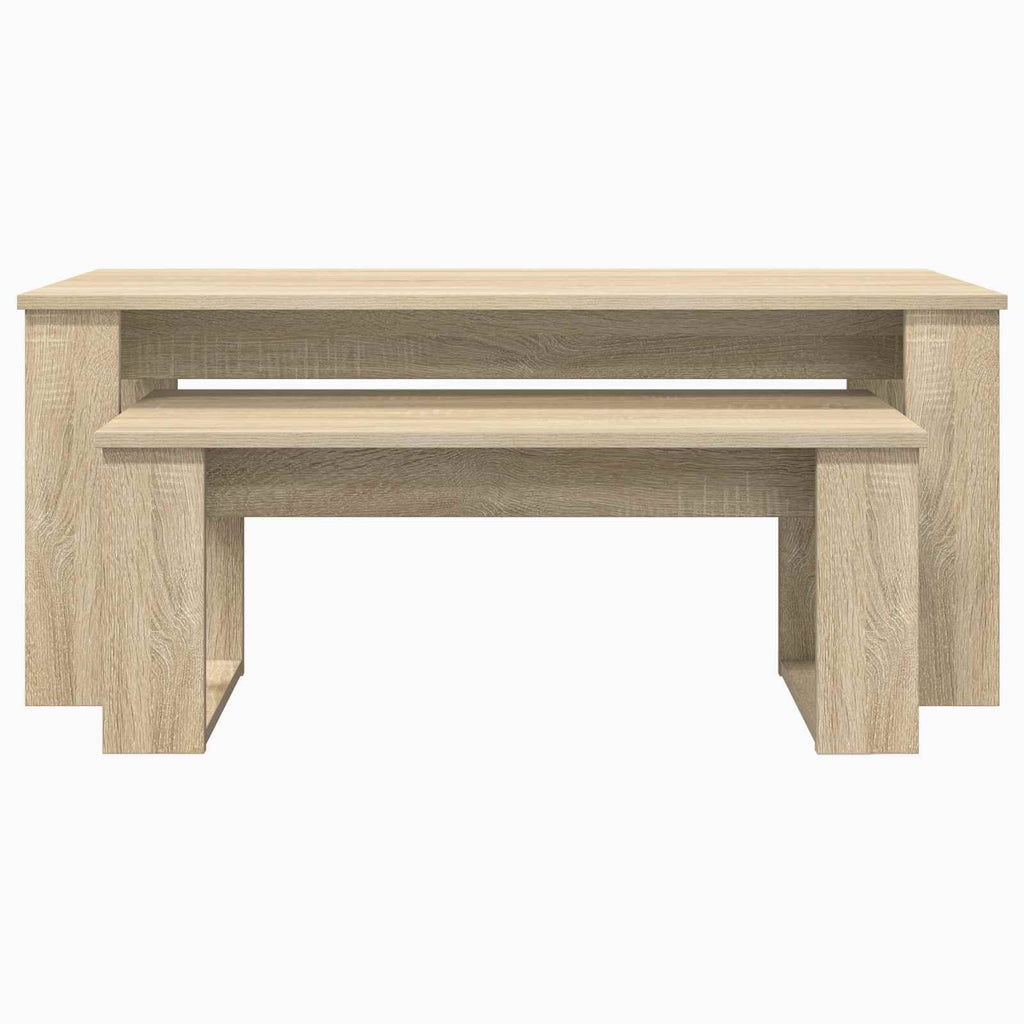 vidaXL Zestaw stolików kawowych 2 pcs Dąb Sonoma