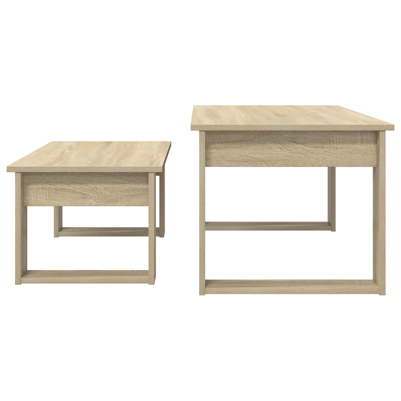 vidaXL Zestaw stolików kawowych 2 pcs Dąb Sonoma