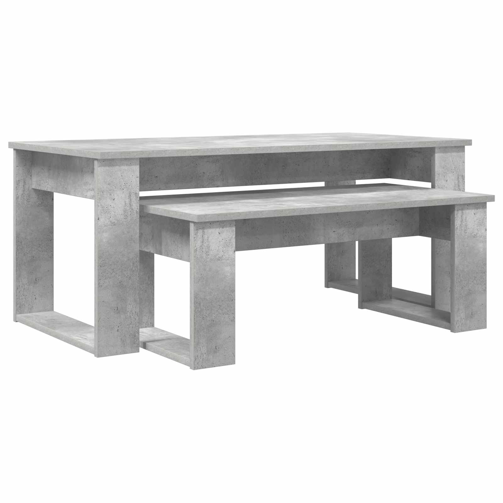 vidaXL Zestaw stolików kawowych 2 pcs Betonowy szary