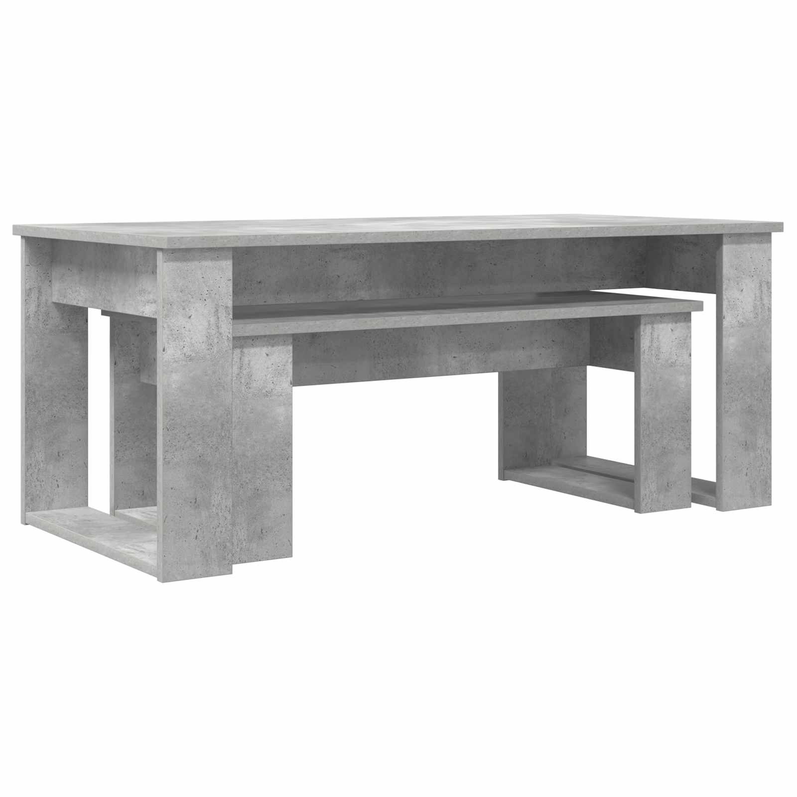 vidaXL Zestaw stolików kawowych 2 pcs Betonowy szary