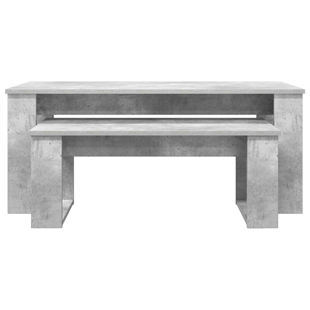 vidaXL Zestaw stolików kawowych 2 pcs Betonowy szary