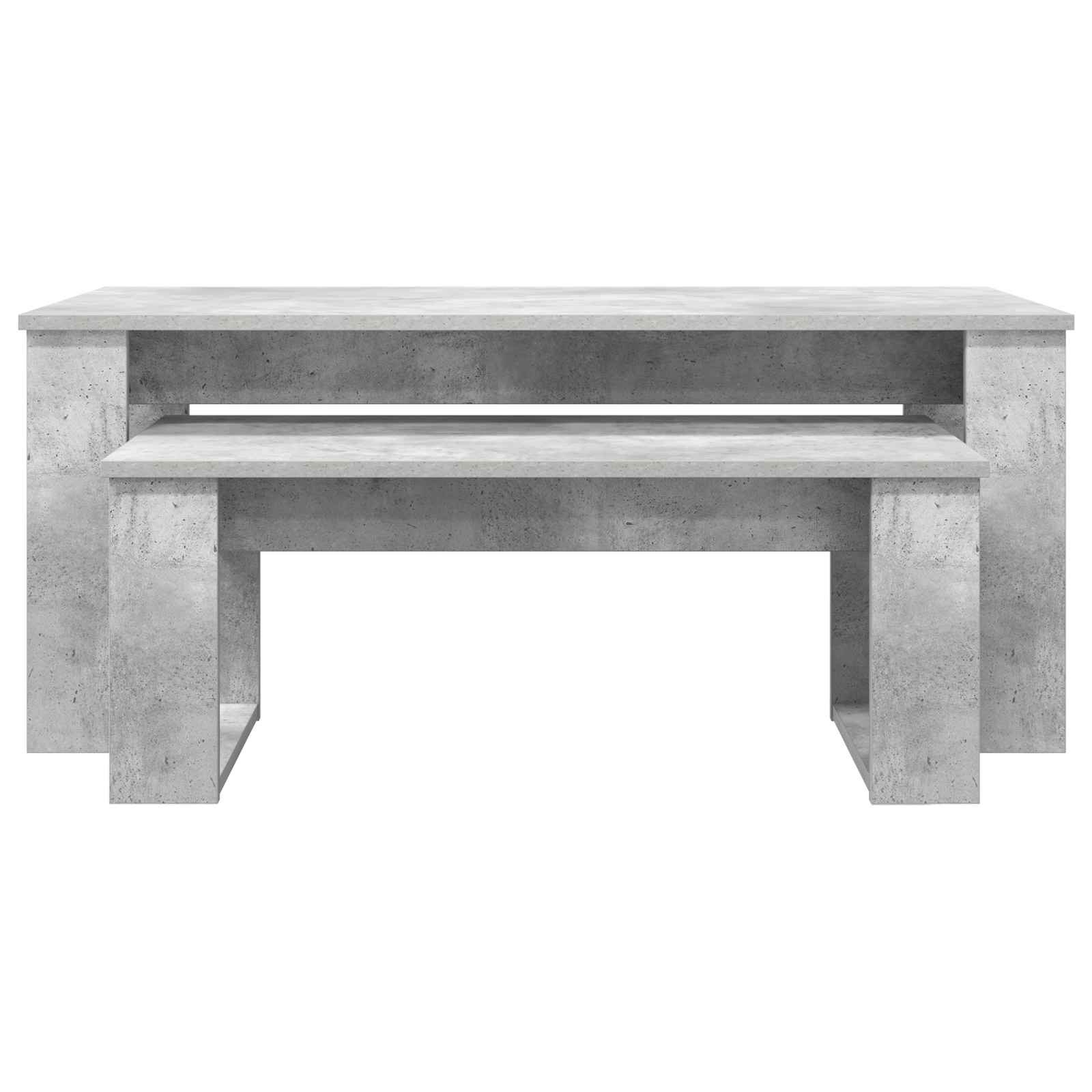 vidaXL Zestaw stolików kawowych 2 pcs Betonowy szary