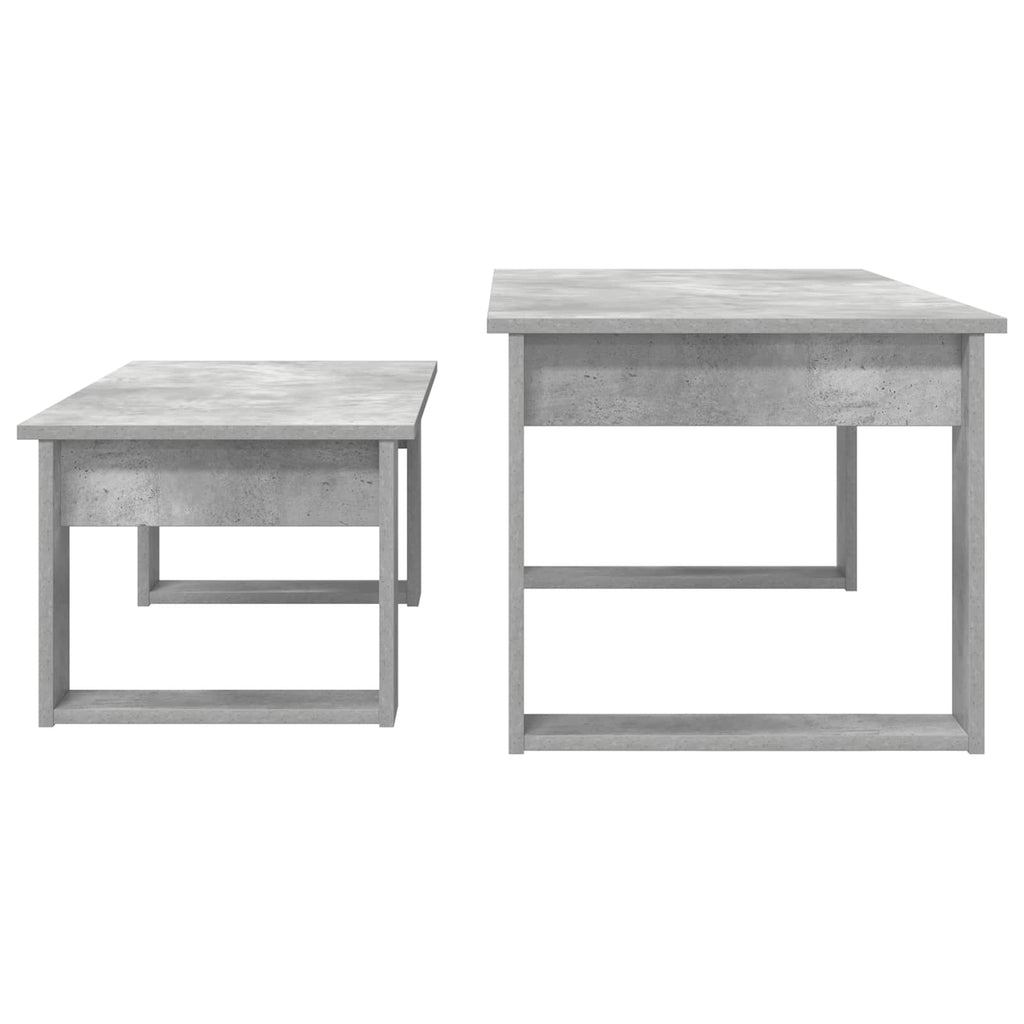 vidaXL Zestaw stolików kawowych 2 pcs Betonowy szary