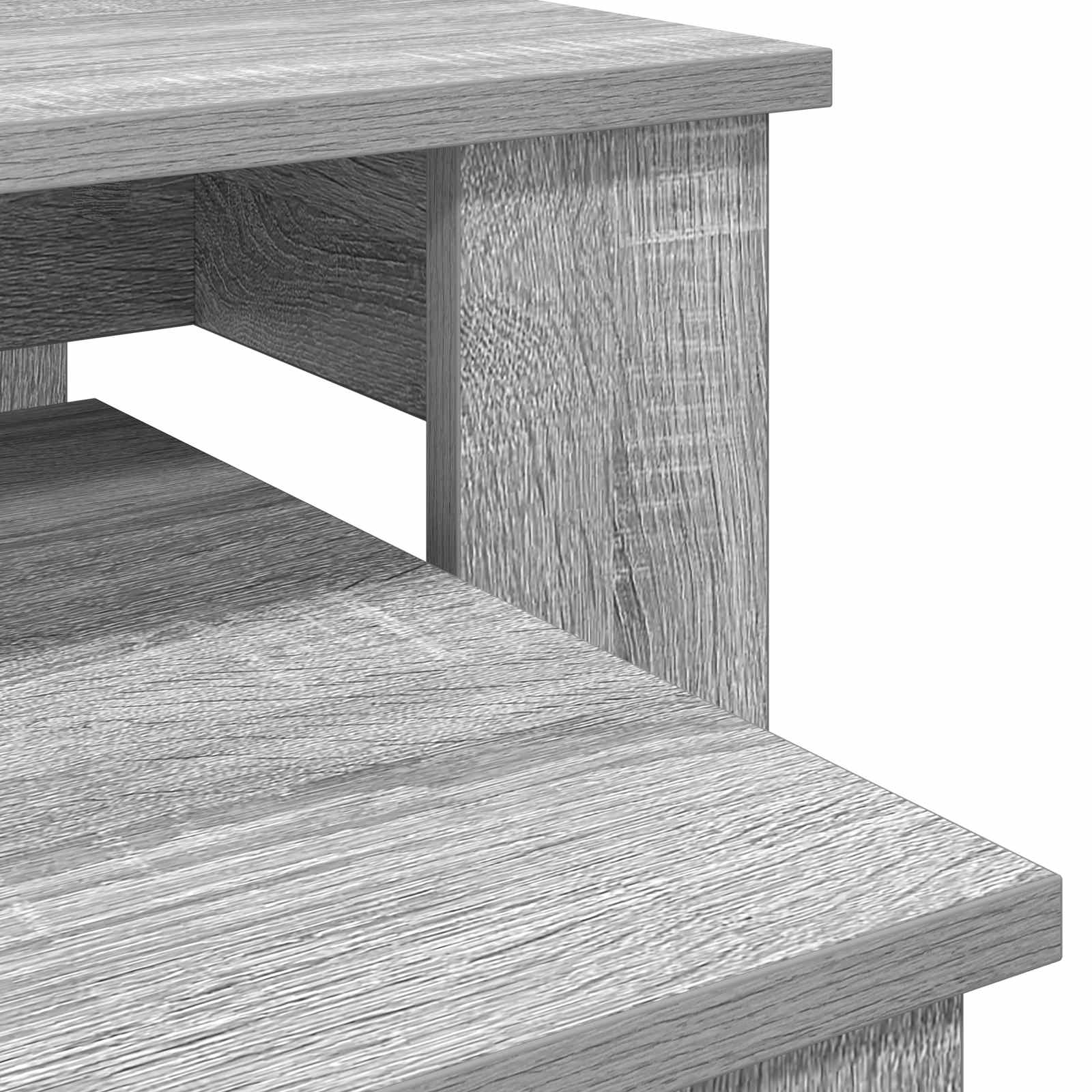vidaXL Zestaw stolików kawowych 2 pcs Szary Sonoma