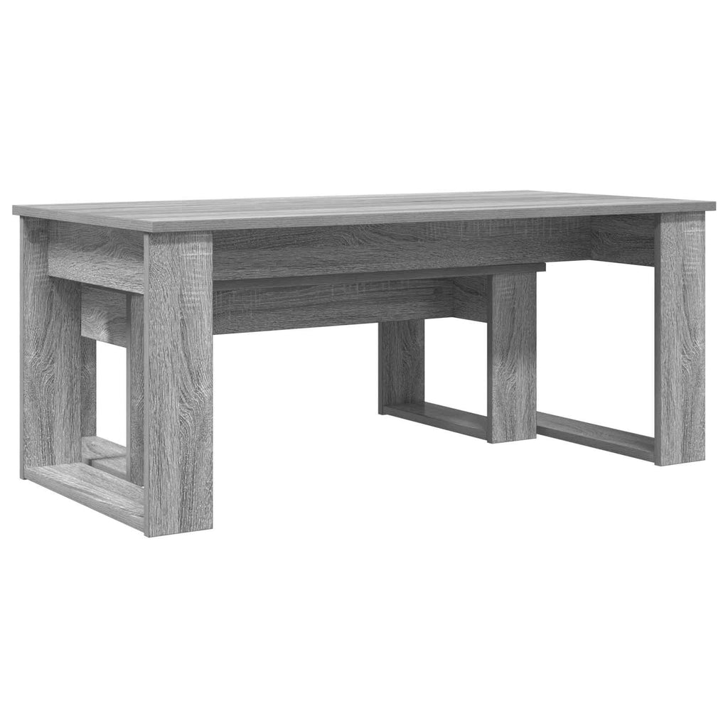 vidaXL Zestaw stolików kawowych 2 pcs Szary Sonoma