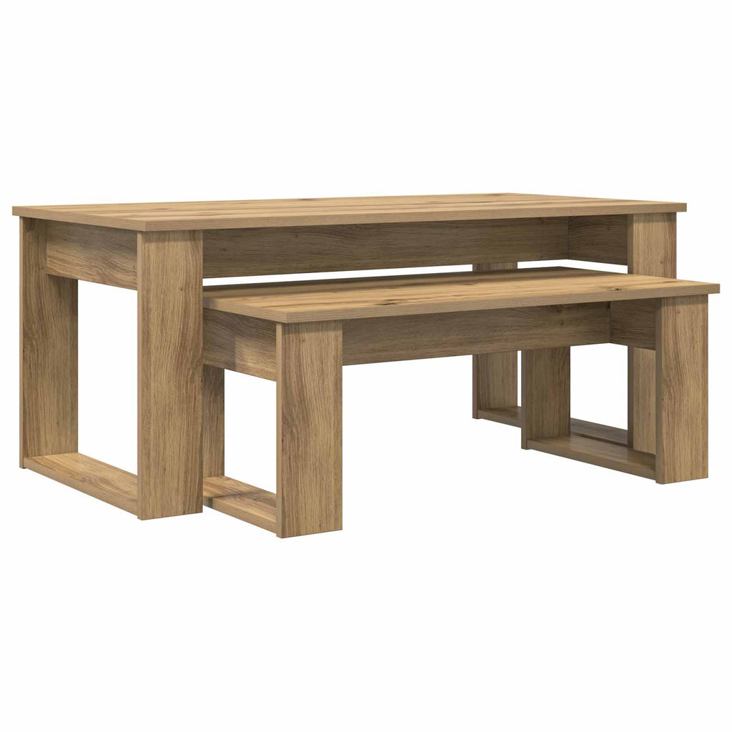 vidaXL Zestaw stolików kawowych 2 pcs Dąb rzemieślniczy