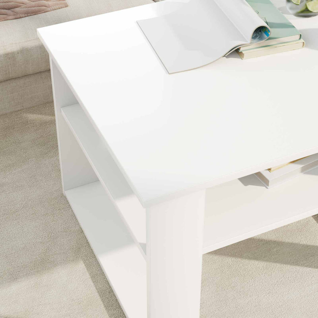 vidaXL Stolik kawowy Biały 64 x 54 x 44 cm Materiał drewnopochodny