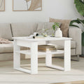 vidaXL Stolik kawowy Biały 64 x 54 x 44 cm Materiał drewnopochodny