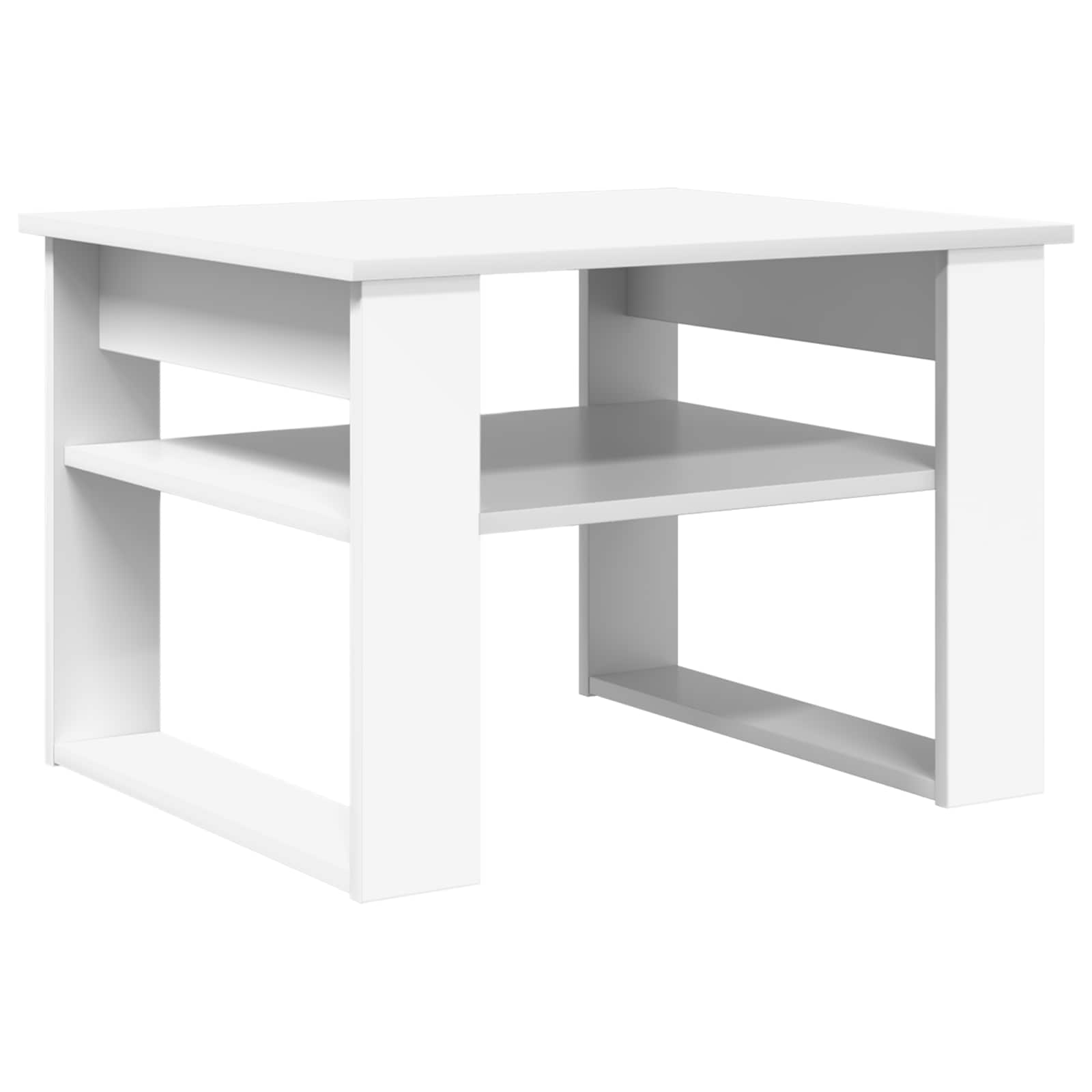 vidaXL Stolik kawowy Biały 64 x 54 x 44 cm Materiał drewnopochodny