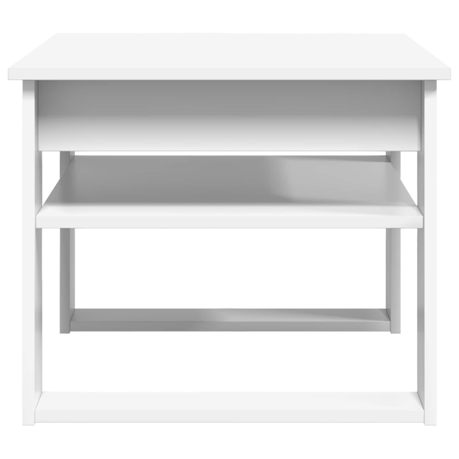 vidaXL Stolik kawowy Biały 64 x 54 x 44 cm Materiał drewnopochodny