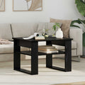 vidaXL Stolik kawowy z przechowywaniem Czarny Dąb 64 x 54 x 44 cm