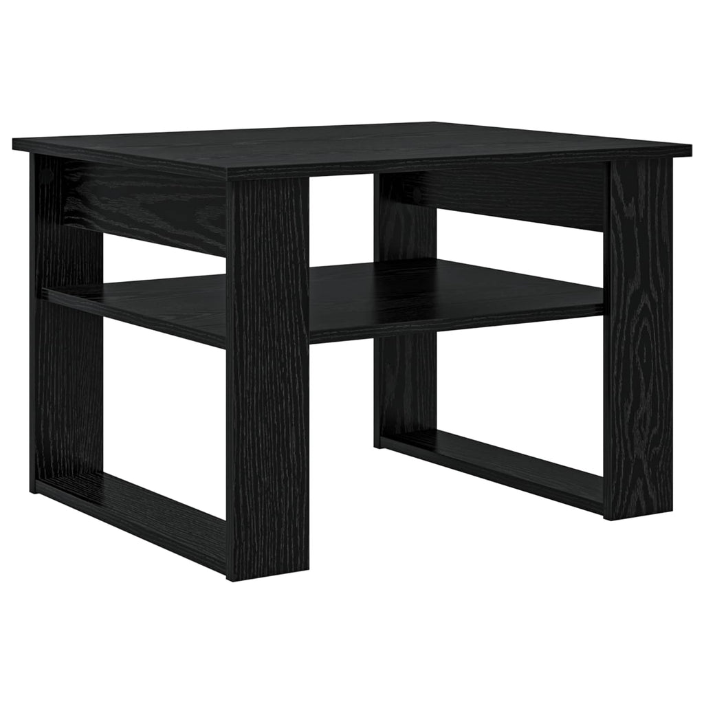 vidaXL Stolik kawowy z przechowywaniem Czarny Dąb 64 x 54 x 44 cm