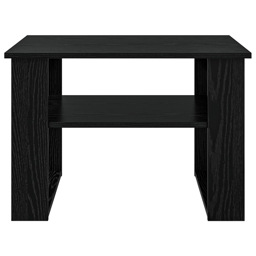 vidaXL Stolik kawowy z przechowywaniem Czarny Dąb 64 x 54 x 44 cm