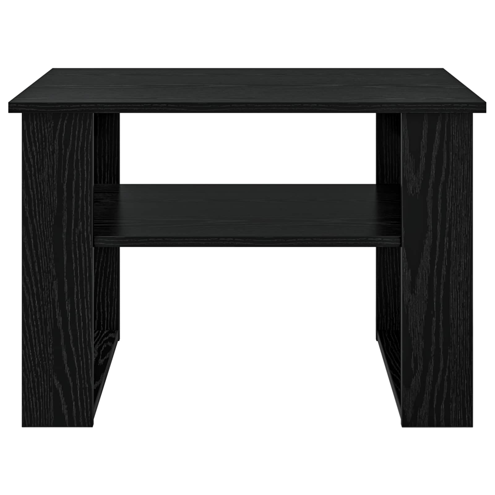 vidaXL Stolik kawowy z przechowywaniem Czarny Dąb 64 x 54 x 44 cm