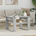vidaXL Stolik kawowy z przechowywaniem Betonowy szary 64 x 54 x 44 cm