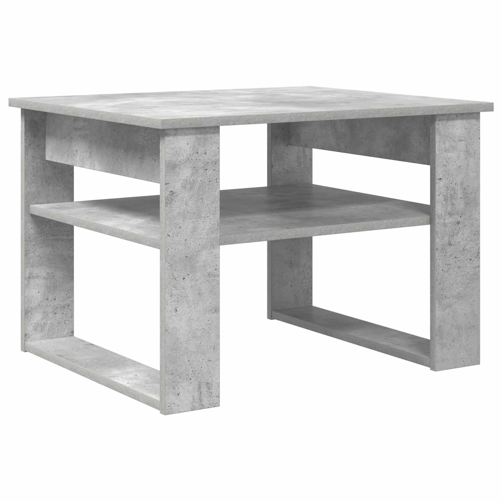 vidaXL Stolik kawowy z przechowywaniem Betonowy szary 64 x 54 x 44 cm