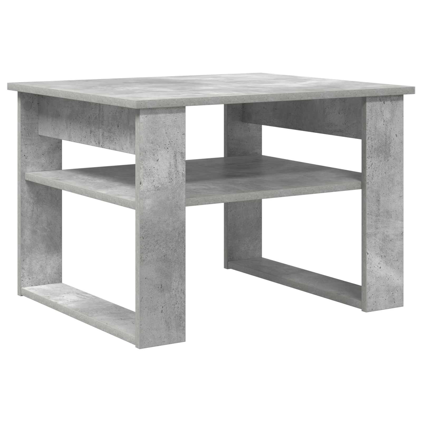 vidaXL Stolik kawowy z przechowywaniem Betonowy szary 64 x 54 x 44 cm