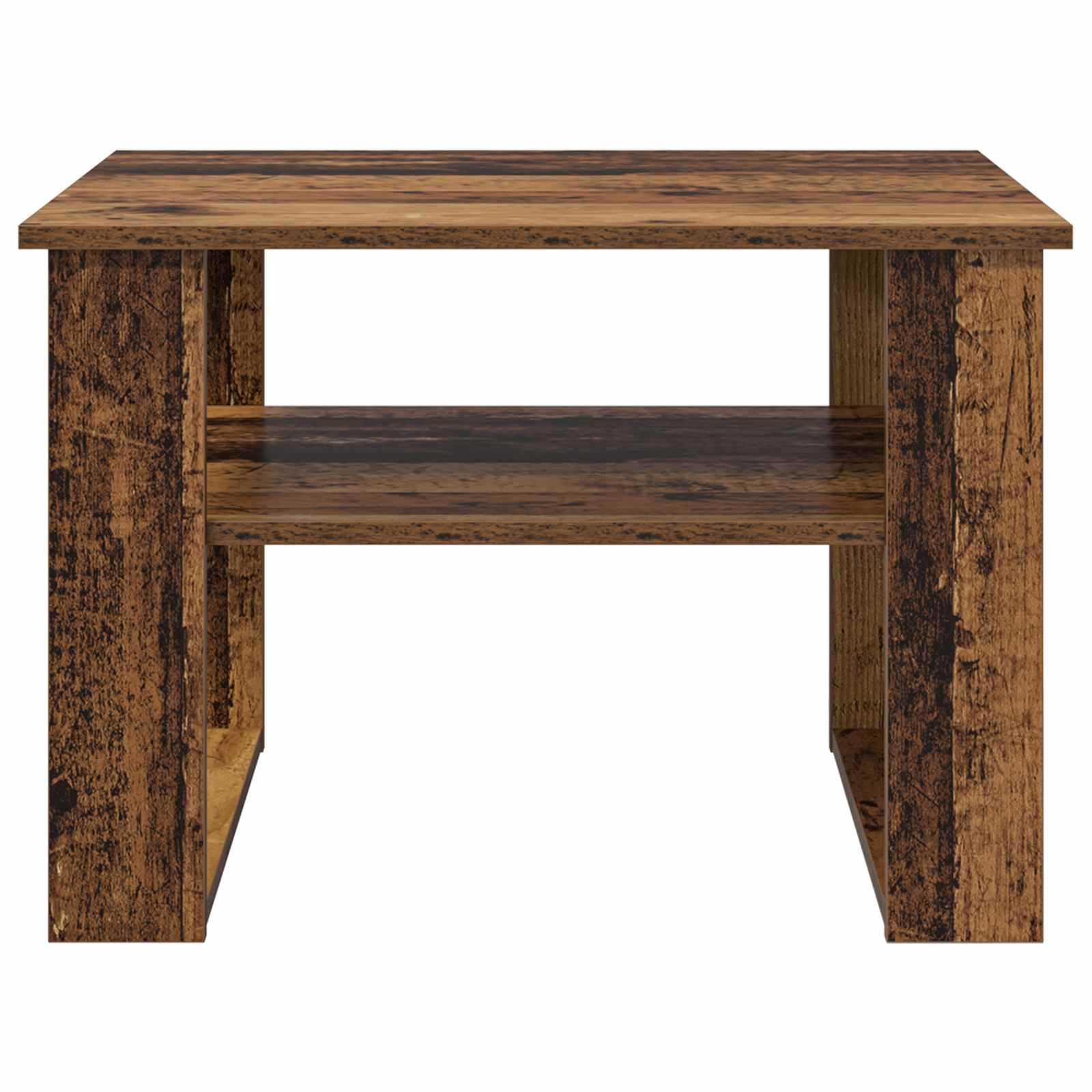 vidaXL Stolik kawowy z przechowywaniem Stare drewno 64 x 54 x 44 cm