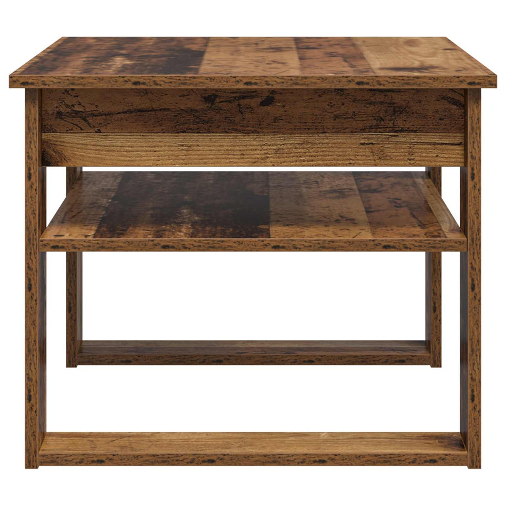 vidaXL Stolik kawowy z przechowywaniem Stare drewno 64 x 54 x 44 cm