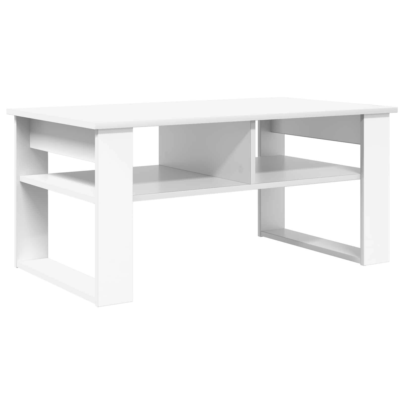 vidaXL Stolik kawowy Biały 96 x 54 x 44 cm Materiał drewnopochodny