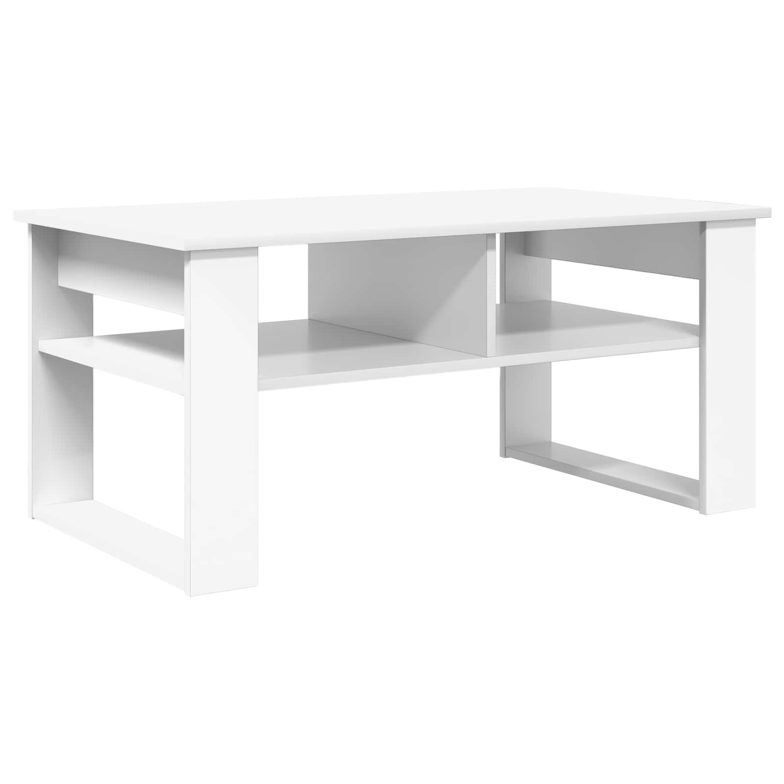 vidaXL Stolik kawowy Biały 96 x 54 x 44 cm Materiał drewnopochodny