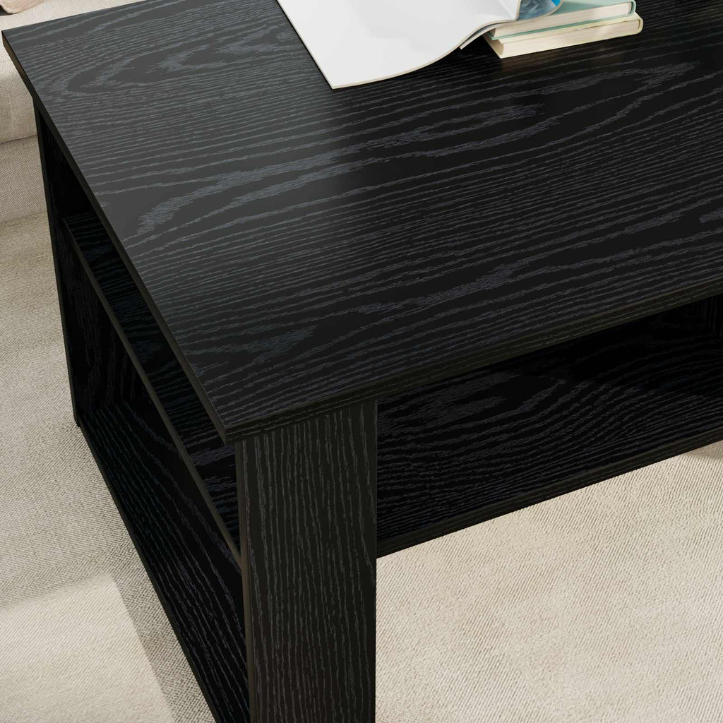 vidaXL Stolik kawowy z przechowywaniem Czarny Dąb 96 x 54 x 44 cm