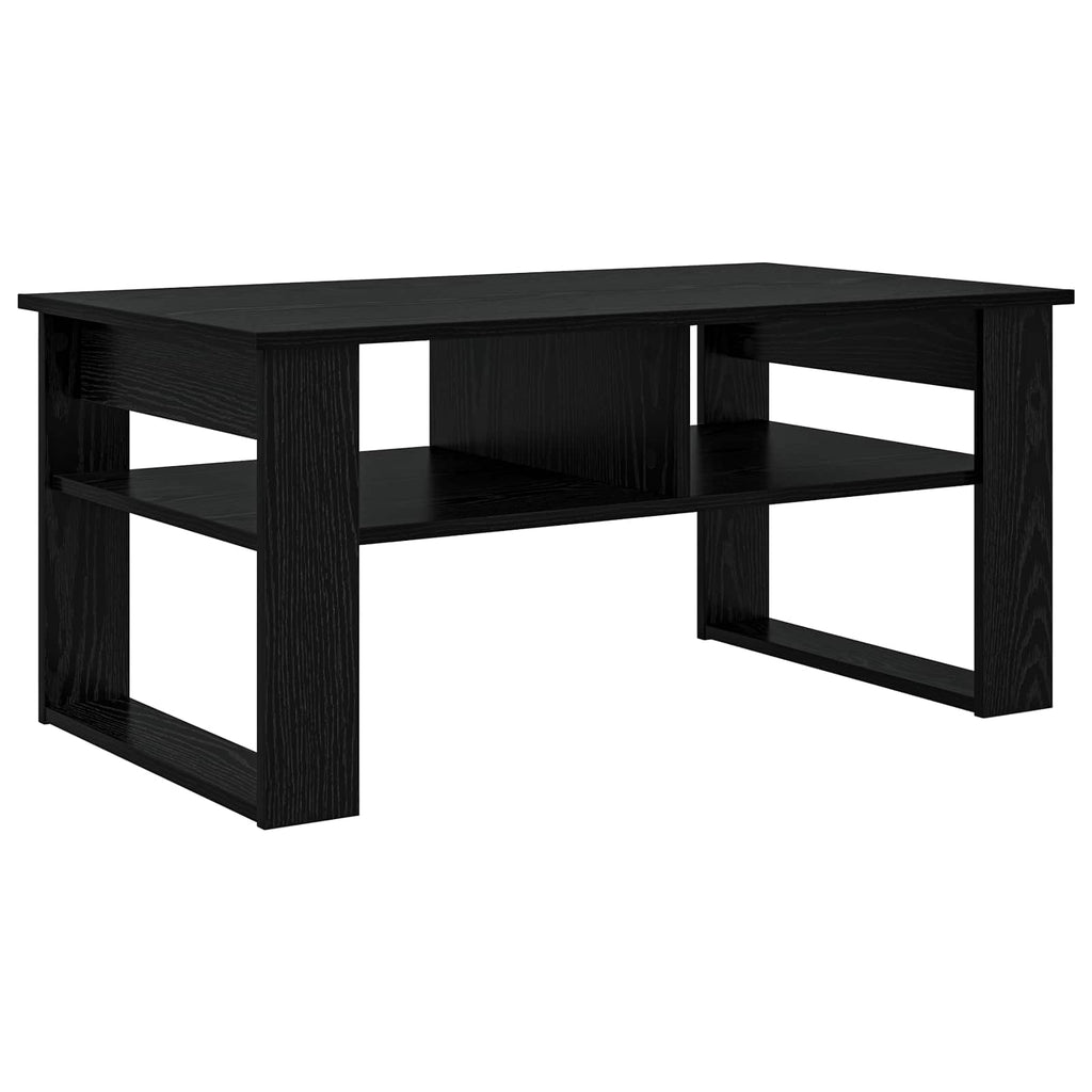 vidaXL Stolik kawowy z przechowywaniem Czarny Dąb 96 x 54 x 44 cm