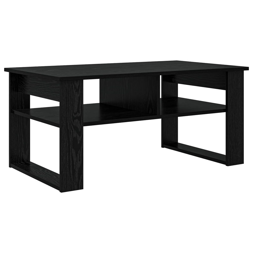 vidaXL Stolik kawowy z przechowywaniem Czarny Dąb 96 x 54 x 44 cm