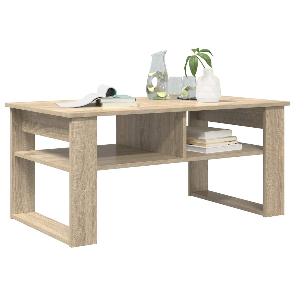 vidaXL Stolik kawowy z przechowywaniem Dąb Sonoma 96 x 54 x 44 cm