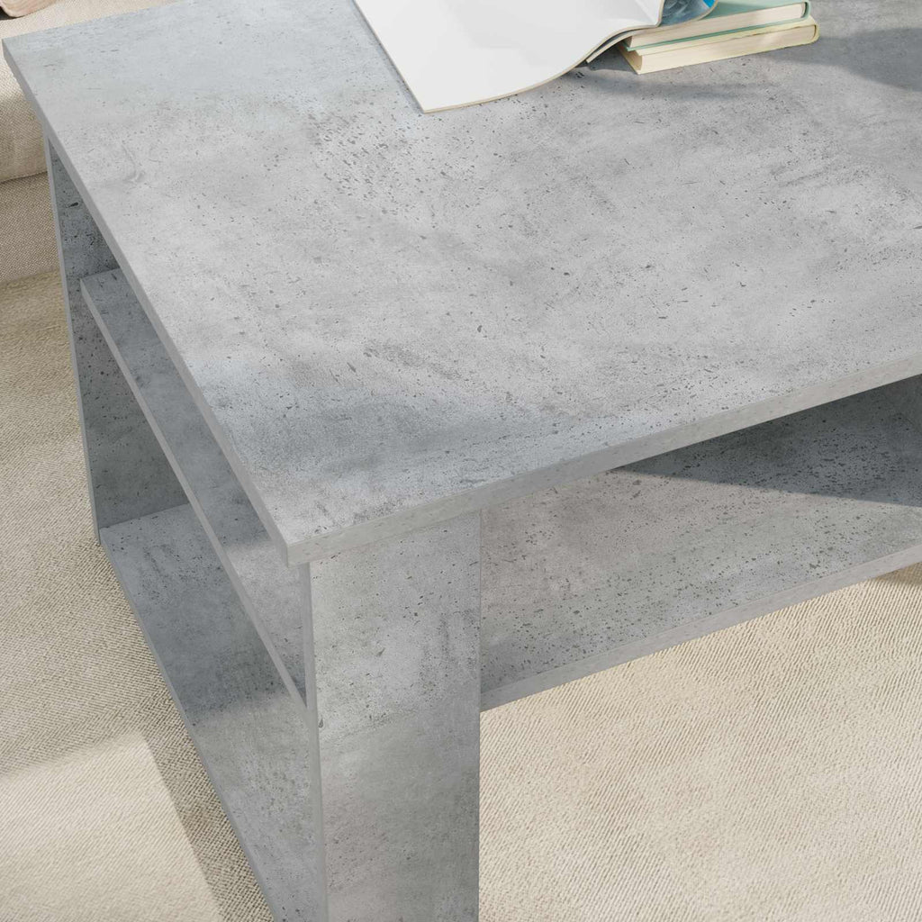 vidaXL Stolik kawowy z przechowywaniem Betonowy szary 96 x 54 x 44 cm