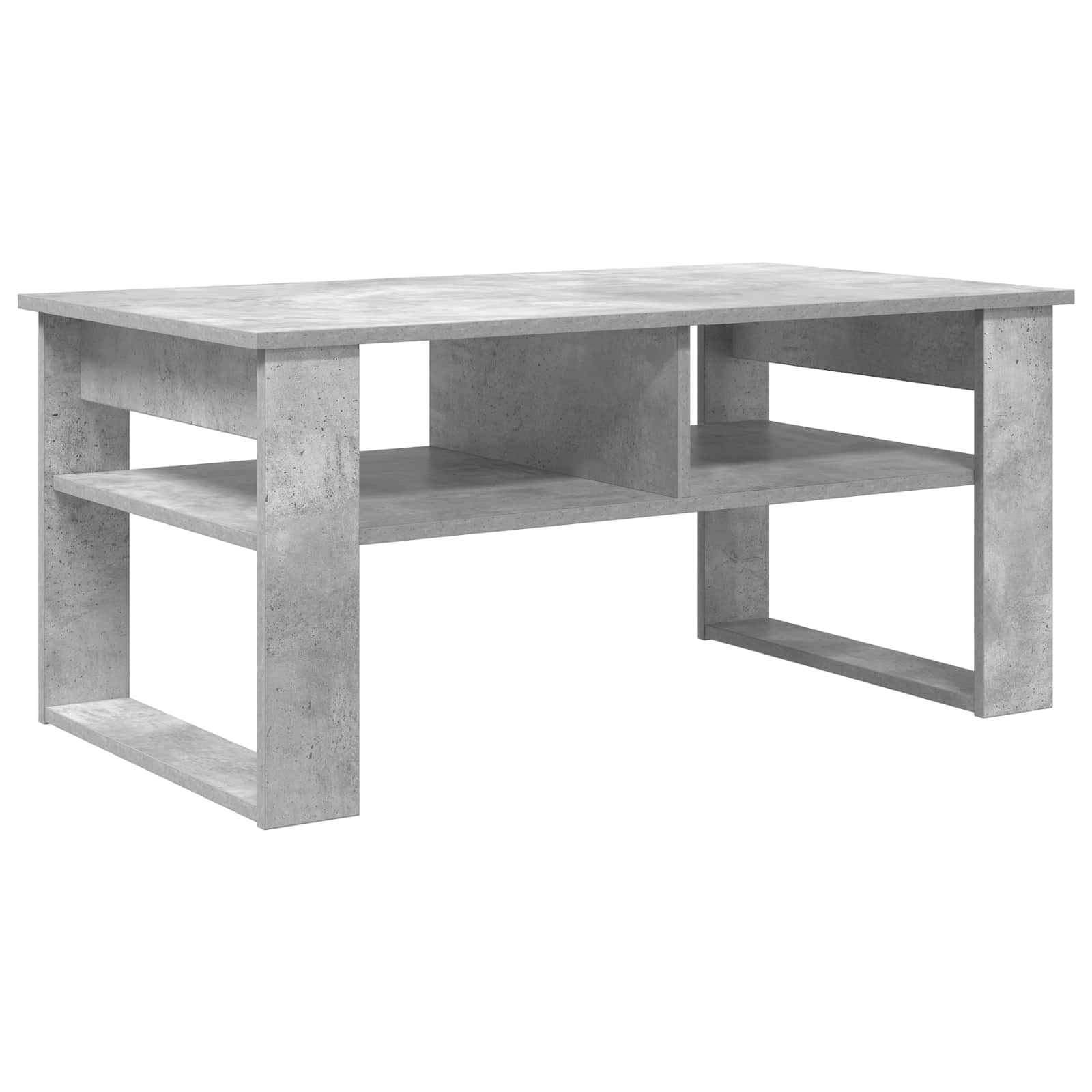 vidaXL Stolik kawowy z przechowywaniem Betonowy szary 96 x 54 x 44 cm