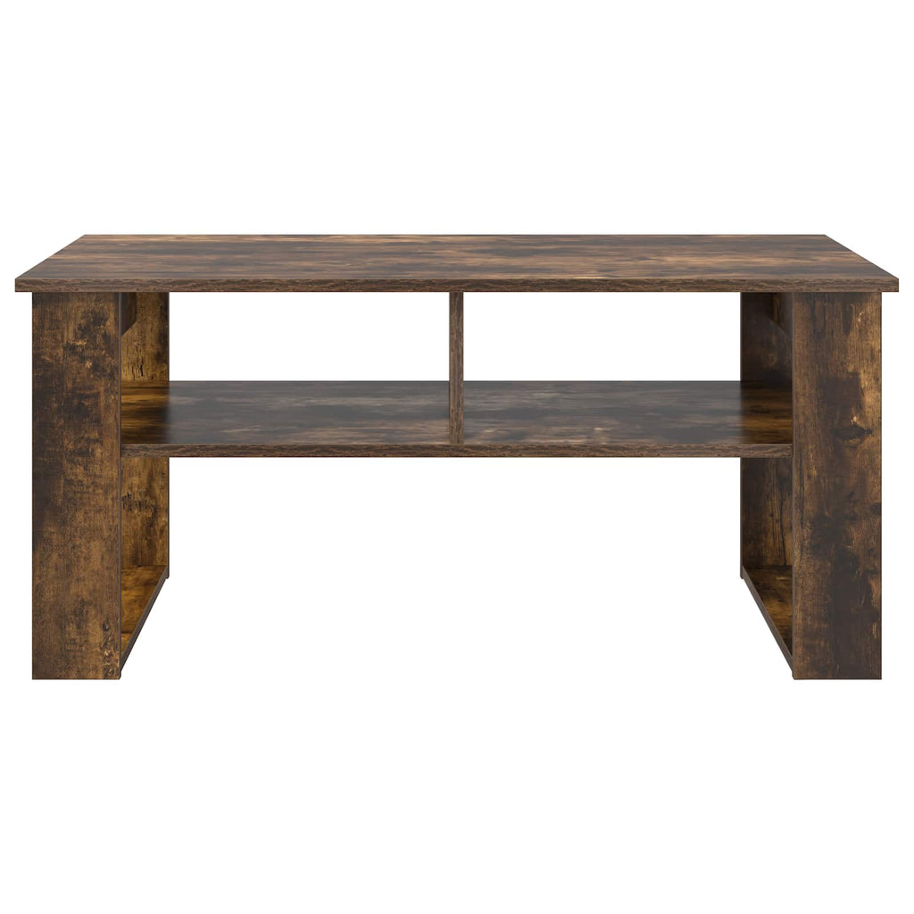 vidaXL Stolik kawowy z przechowywaniem Dąb wędzony 96 x 54 x 44 cm