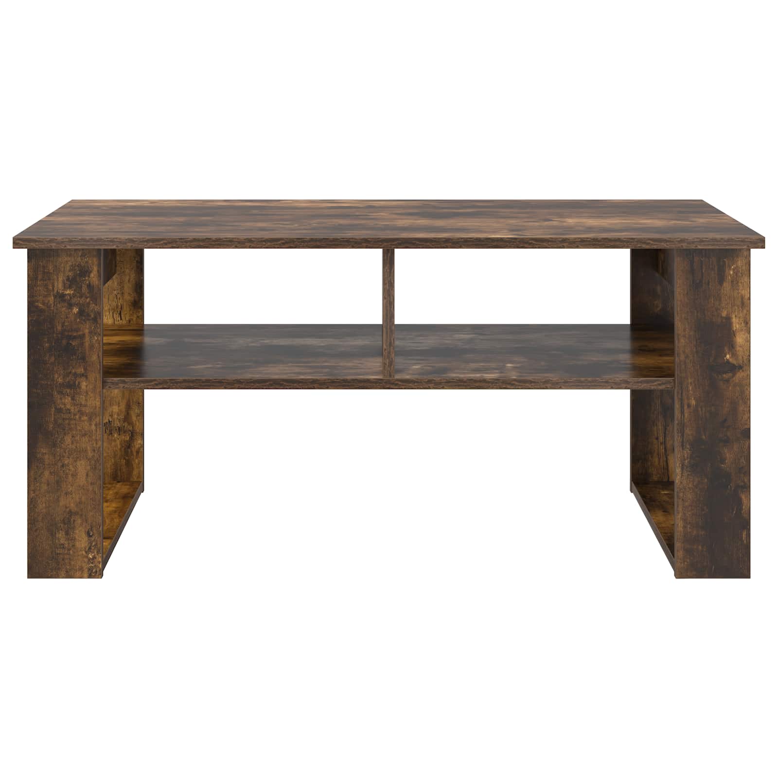 vidaXL Stolik kawowy z przechowywaniem Dąb wędzony 96 x 54 x 44 cm