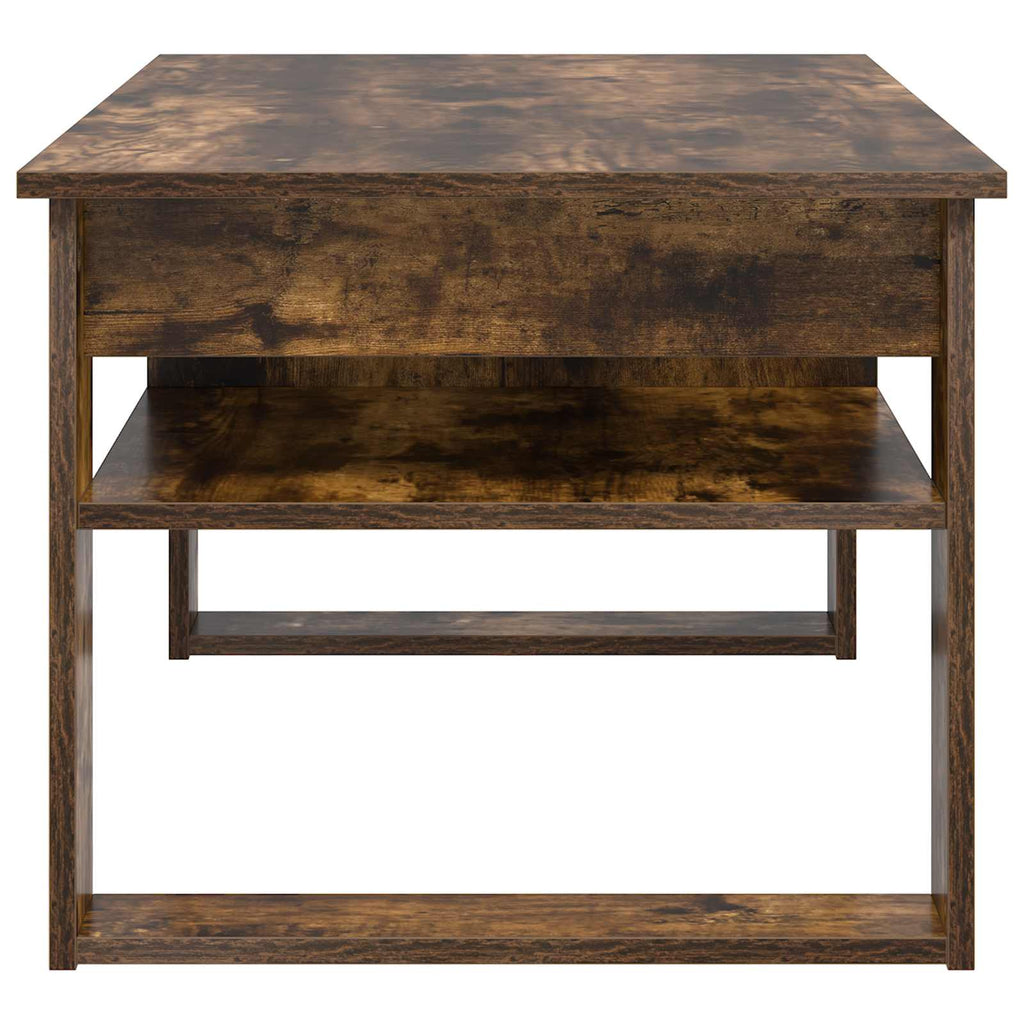 vidaXL Stolik kawowy z przechowywaniem Dąb wędzony 96 x 54 x 44 cm