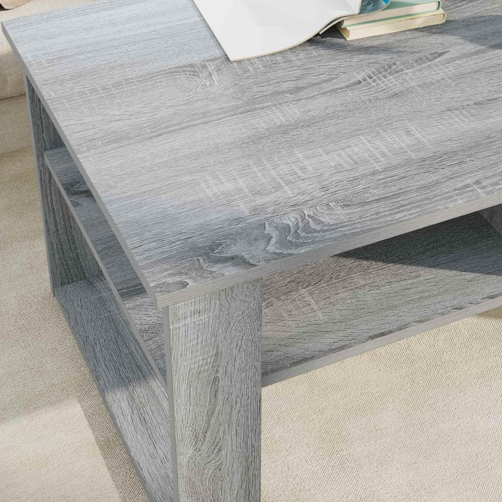 vidaXL Stolik kawowy z przechowywaniem Szary Sonoma 96 x 54 x 44 cm