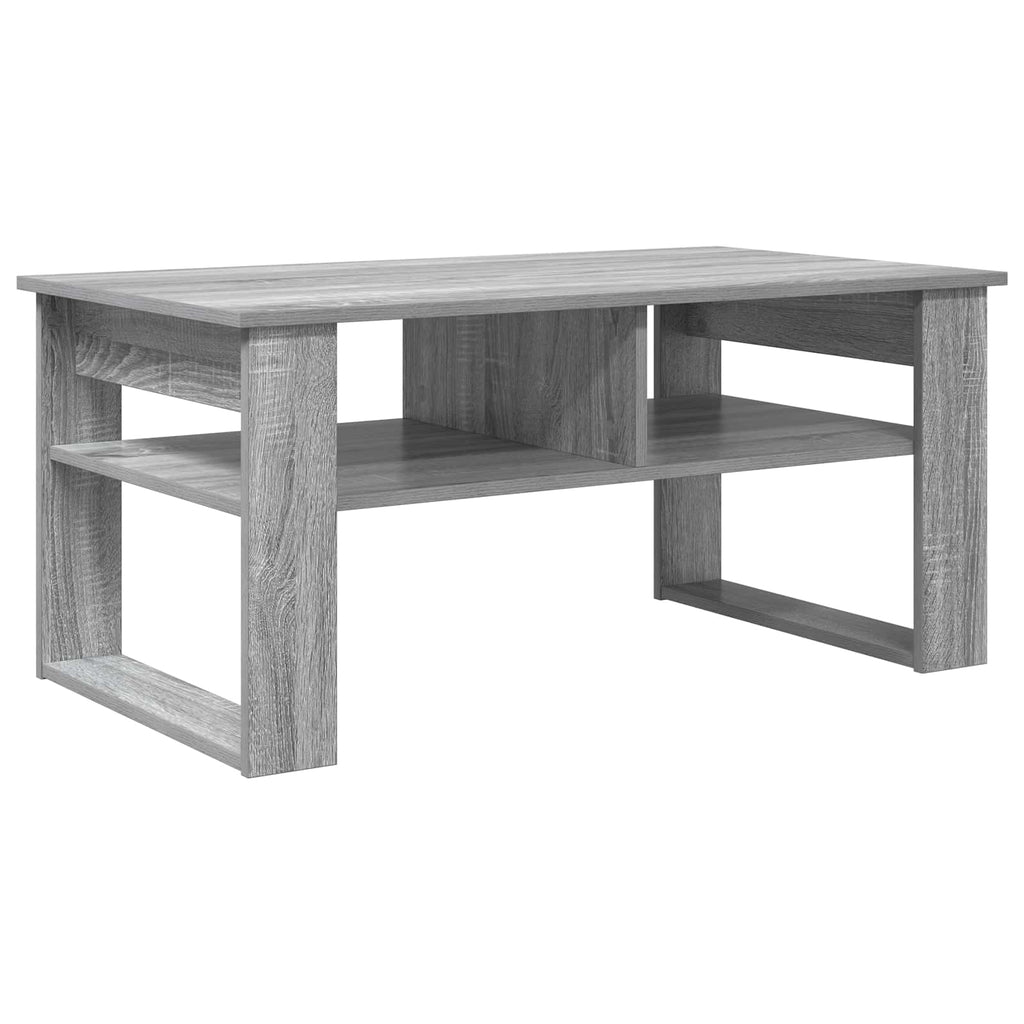 vidaXL Stolik kawowy z przechowywaniem Szary Sonoma 96 x 54 x 44 cm