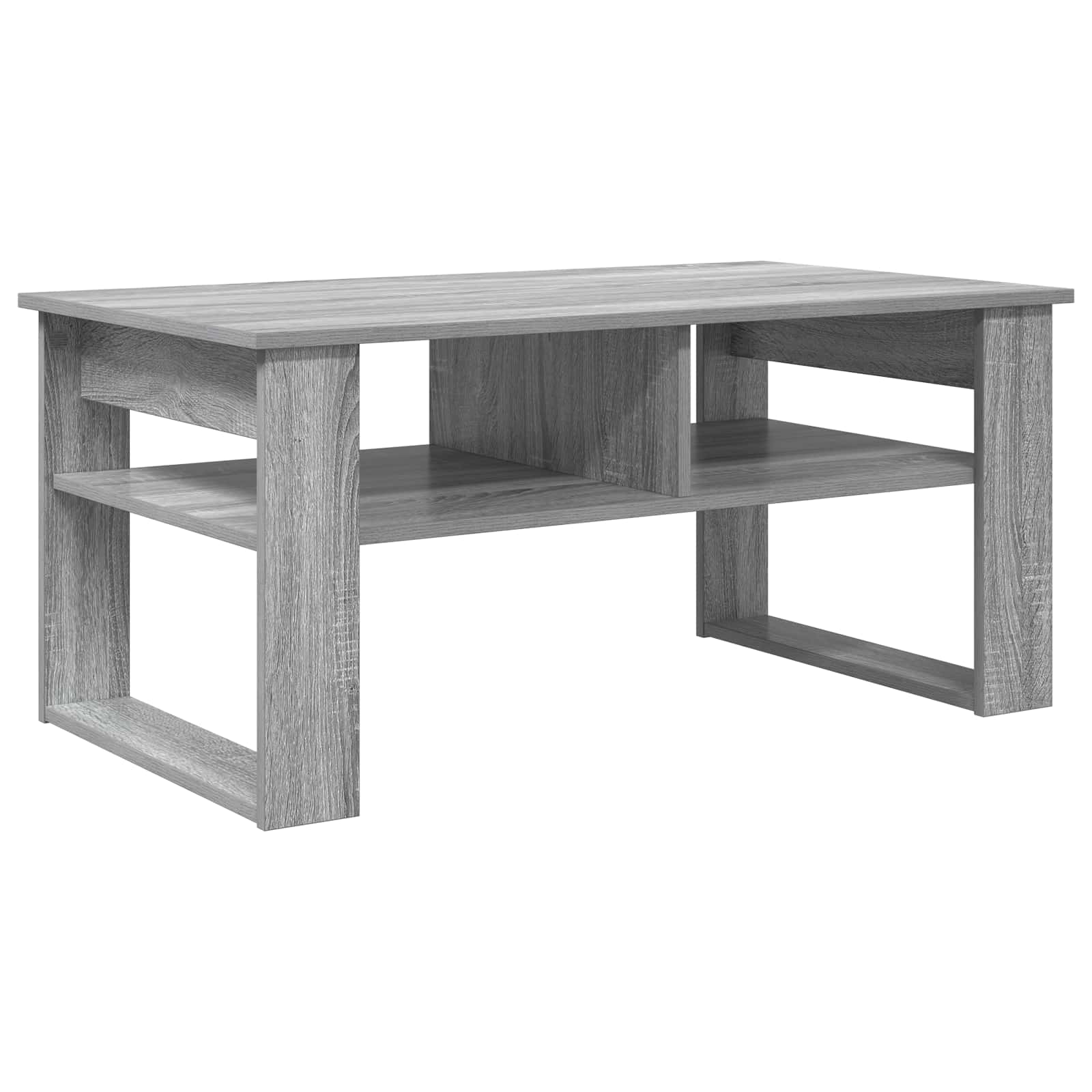 vidaXL Stolik kawowy z przechowywaniem Szary Sonoma 96 x 54 x 44 cm